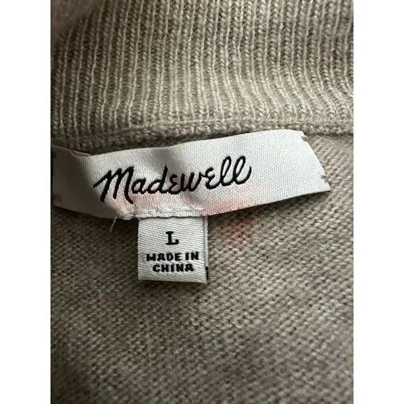 Madewell Sweater Top Women Large Alpaca Merino Wool Blend Corpcore Cozycore - Picture 3 of 8